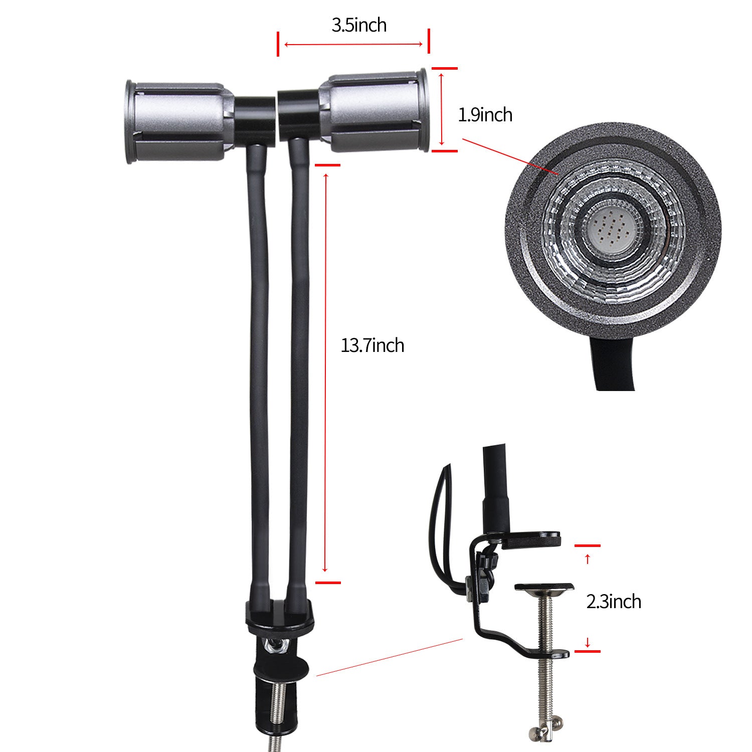 LED Infrared Light Therapy Double Head Beauty Lamp